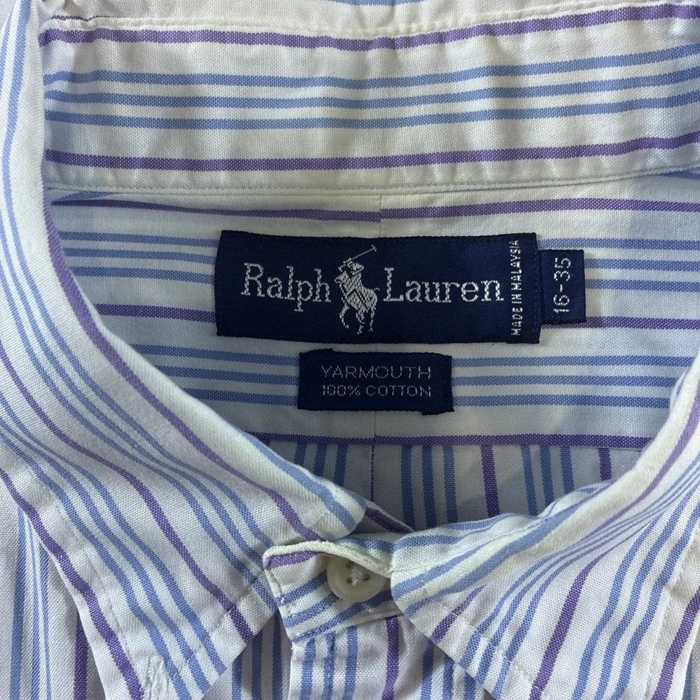 Polo Ralph Lauren Striped Oxford Dress Shirt Men's 16/35 Or L